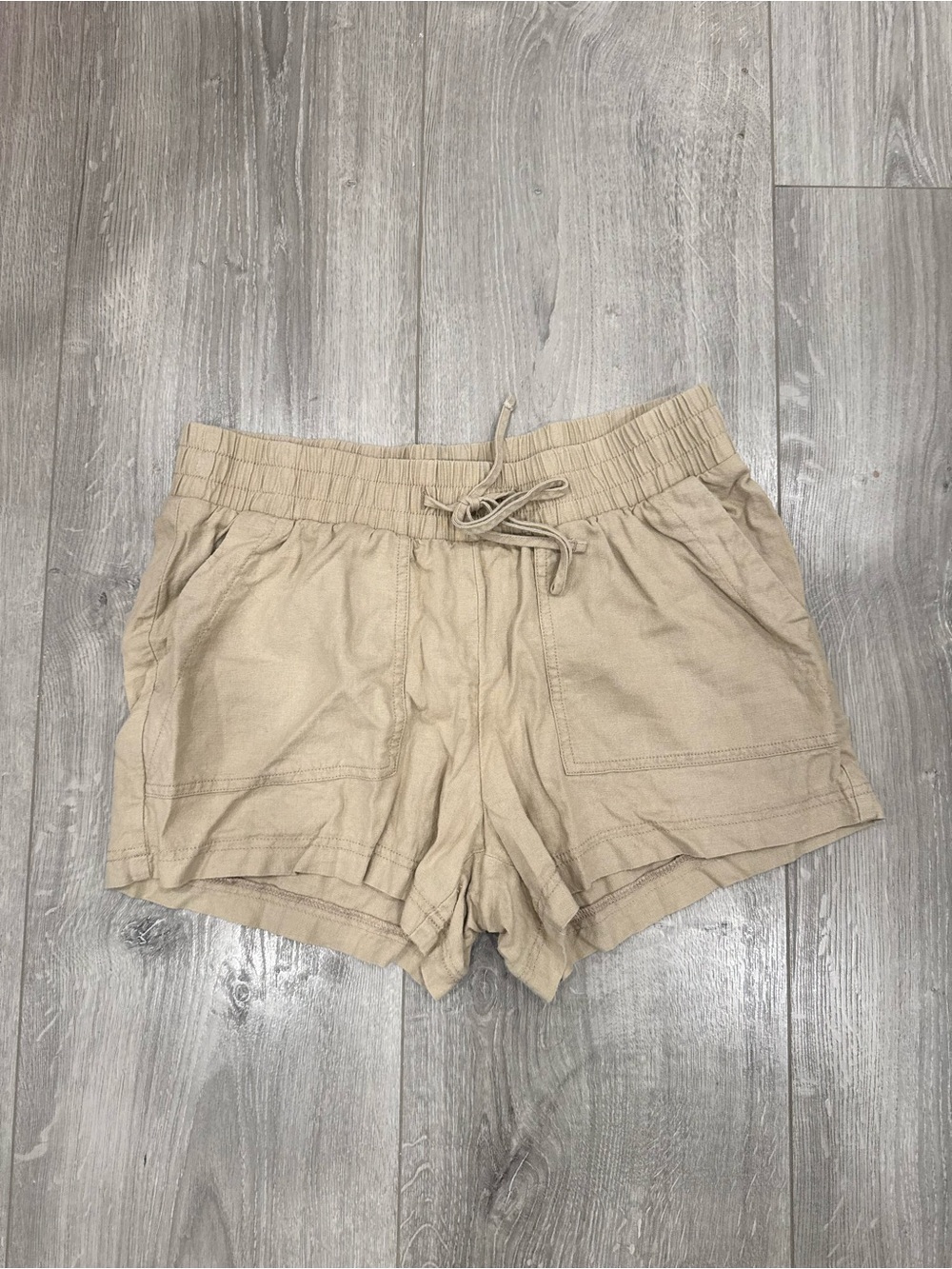 Target Beige maternity Drawstring Shorts